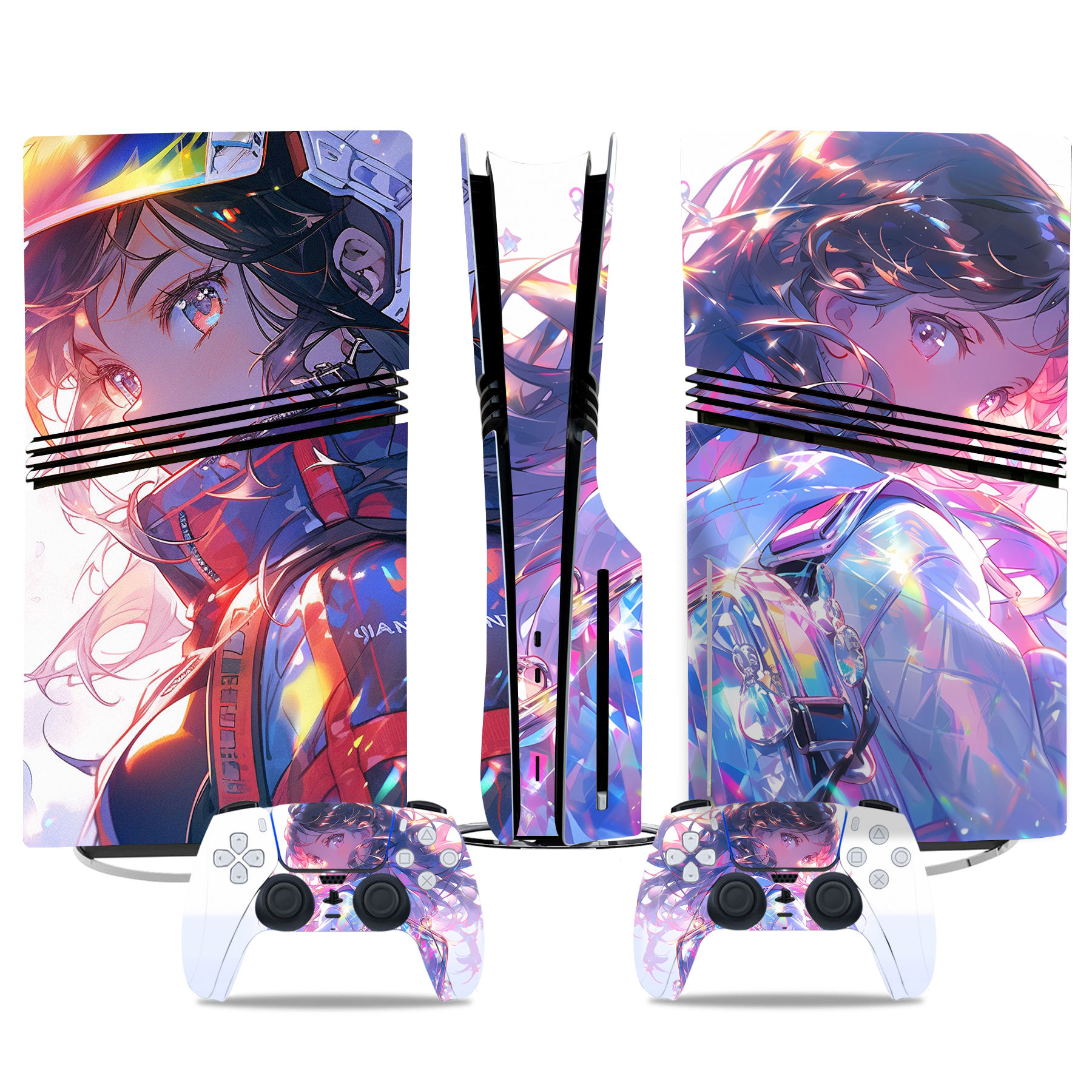 PS5Pro光驱版机身贴+手柄贴纸鬼灭之刃卡通多款支持来图定制图片