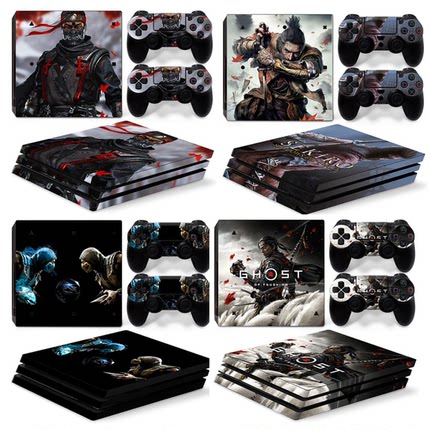 PS4 PRO贴纸PS4PRO机身手柄贴膜只狼 第六感  魔兽帝国多款可定制