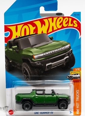 2023P-116号 GMC HUMMER EV悍马 绿色风火轮火辣小跑车hotwheels
