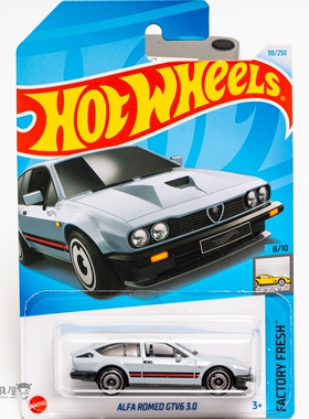 2024D-98号阿尔法罗密欧GTV6 3.0灰色风火轮火辣小跑车hotwheels