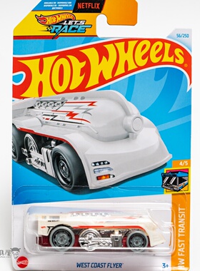 2024H-56号 WEST COAST FLYER 白色风火轮火辣小跑车hotwheels