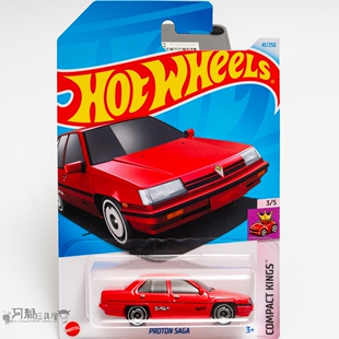 2024B-41号马来西亚PROTON SAGA 红色风火轮火辣小跑车hotwheels