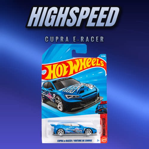 2026N-37号 CUPRA e-RACER 西雅特 蓝色 风火轮小跑车hotwheels