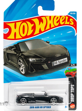 2026E-130号 2019 奥迪R8 SPYDER 黑色 风火轮小跑车hotwheels