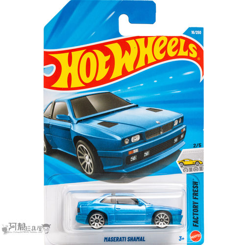 2026A-16号 MASERATI SHAMAL 玛莎拉蒂蓝色风火轮小跑车hotwheels