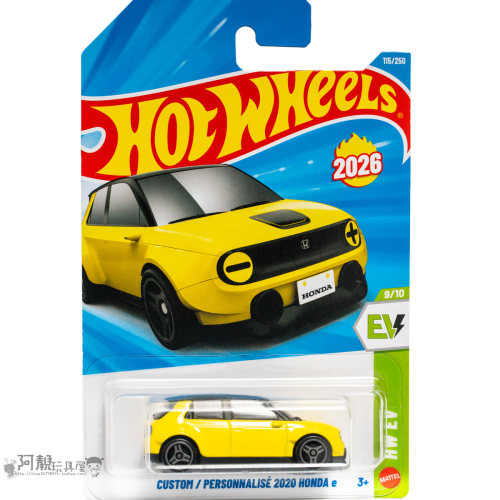 2026E-115号 2020 HONDA e 本田 黄色 风火轮小跑车hotwheels