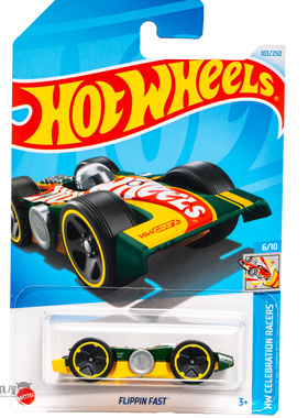 2024L-103号 FLIPPIN FAST 黄绿色 风火轮火辣小跑车hotwheels