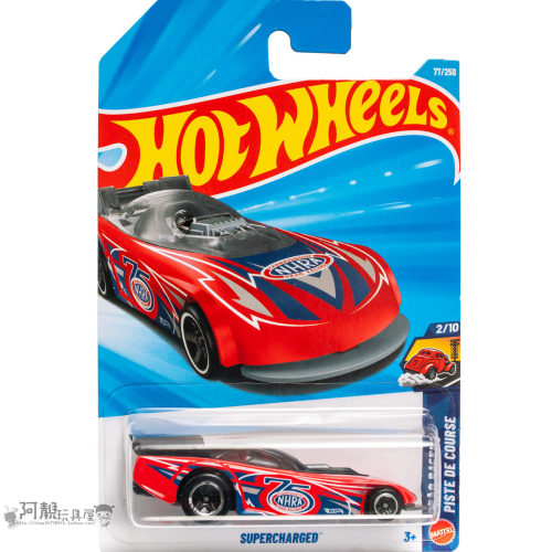 2026D-77号 SUPERCHARGED 红蓝色 风火轮火辣小跑车hotwheels