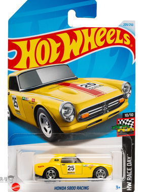 2024P-209号本田S800 RACING黄色 风火轮火辣小跑车hotwheels