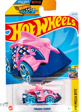 2024M-87号 PIRANHA TERROR 水虎鱼车 粉红色 风火轮hotwheels