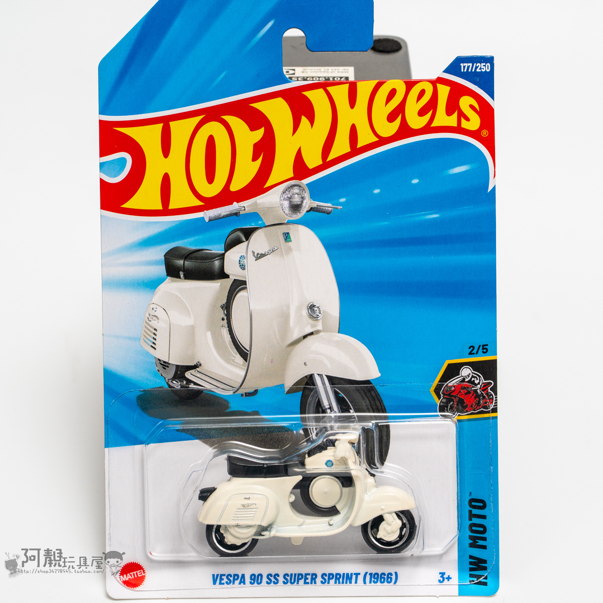 2025K-177号 VESPA 90 SS SUPER SPRINT[1966] 韦士柏 白色风火轮
