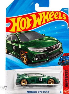 2026F-11号 2018 本田思域TYPE R 绿色 风火轮小跑车hotwheels