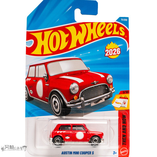 2026H-71号 奥斯汀MINI COOPER S 红色 风火轮小跑车hotwheels