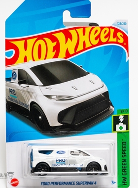 2024F-128号福特PERFORMANCE SUPERVAN 4白色风火轮小车hotwheels