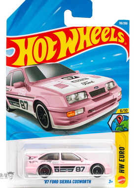 2026D-116号 '87 福特SIERRA COSWORTH粉红色 风火轮hotwheels