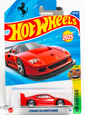 198号 FERRARI F40 COMPETIZIONE 法拉利红色风火轮小车hotwheels