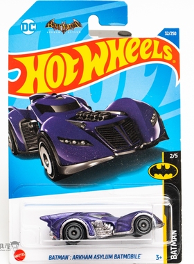 2022M-32号BATMAN:ARKHAM蝙蝠侠深紫色风火轮火辣小跑车hotwheels
