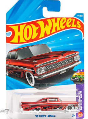 44号 '59 CHEVY IMPALA 雪佛兰 红色 风火轮火辣小跑车hotwheels