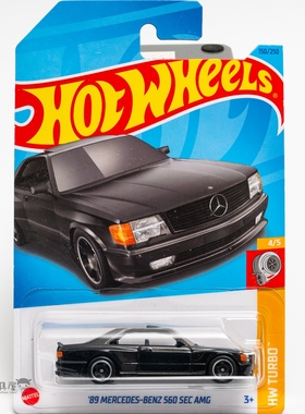 2023G-150号 '89奔驰560 SEC AMG黑色 风火轮火辣小跑车hotwheels