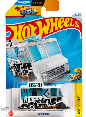 2024M-214号 QUICK BITE 白色 风火轮火辣小跑车hotwheels