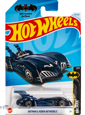 2024M-54号 BATMAN AND ROBIN BATMOBILE 蝙蝠侠 深蓝色 风火轮