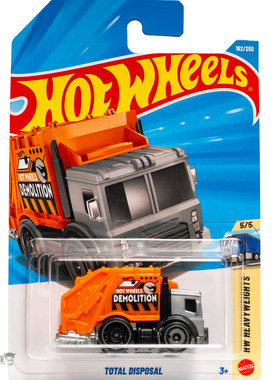 2026H-162号 TOTAL DISPOSAL 垃圾车 普宝 橙色 风火轮hotwheels