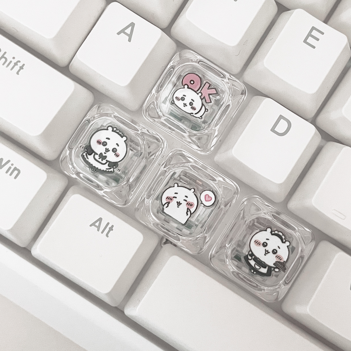 可爱chiikawa树脂透光键帽乌萨奇
