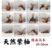 50cm以内紫柚沉木天然小号水族鱼缸造景装 饰拱桥躲避乌龟晒台爬宠