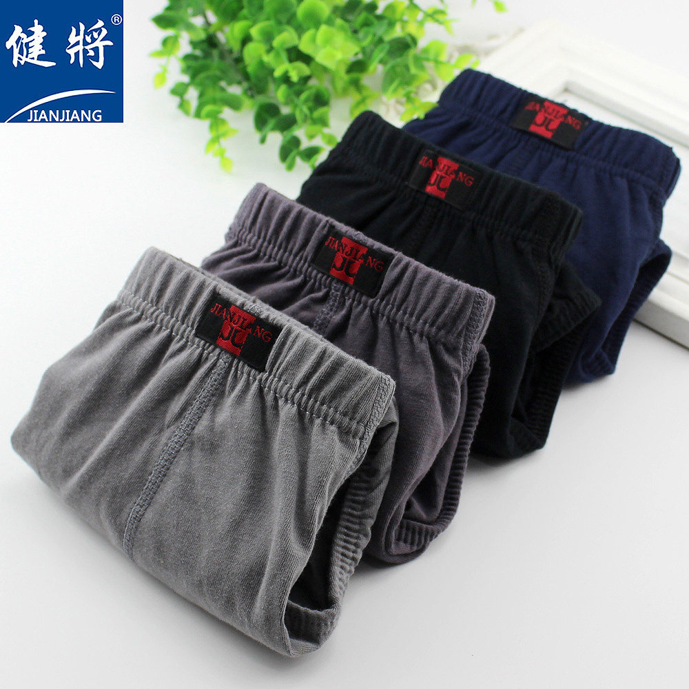 健将纯棉男士三角内裤100%全棉纯色简约宽松透气中腰青年裤衩,女士内衣/男士内衣/家居服,男三角内裤,淘宝优惠券,粉丝福利购,淘宝优惠卷