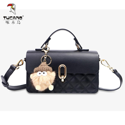 啄木鸟女包真皮手提腑下斜挎三用