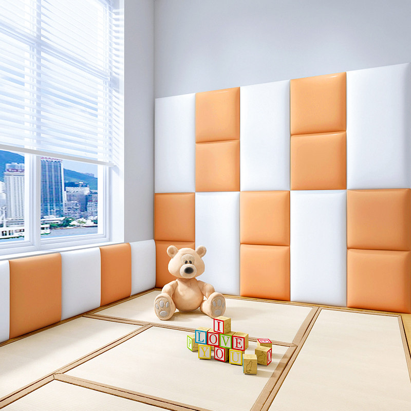 幼儿园墙围定制儿童房榻榻米软包防磕碰墙贴跆拳道柱子防撞软包贴
