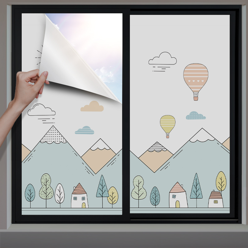 唐英玻璃贴纸白底不吸热隔热膜