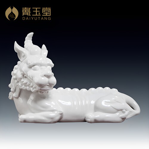 戴玉堂陶瓷地藏菩萨谛听摆件地藏王佛像坐骑客厅办公室家用装饰品