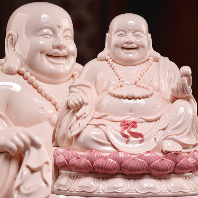 戴玉堂陶瓷弥勒佛像神像供奉家用客厅乔迁大肚笑佛弥勒佛菩萨摆件