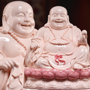 戴玉堂陶瓷弥勒佛像神像供奉家用客厅乔迁大肚笑佛弥勒佛菩萨摆件