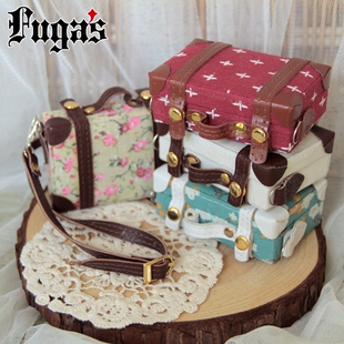 BJD blythe小布.娃娃配饰.复古手提箱/背包·小号.ob az适用