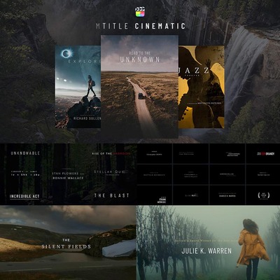 FCPX插件-50种优雅精美电影开场文字标题动画 mTitle Cinematic