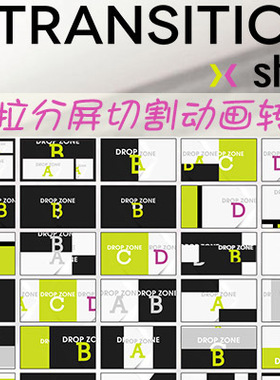 FCPX转场插件50种推拉分屏切割动画过渡mTransition Shift