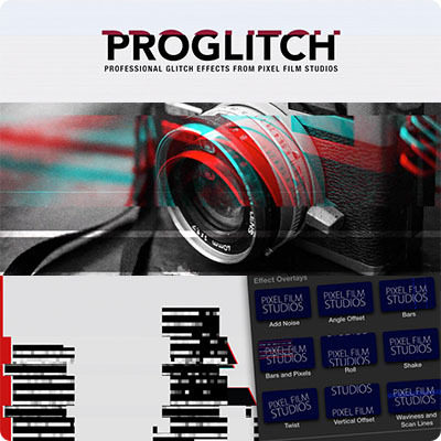 FCPX插件画面信号故障干扰噪波色彩分离特效ProGlitch + 使用教程