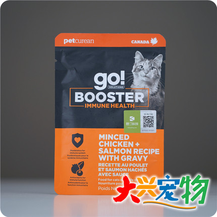 加拿大 go! 健康助推器系列●功能性 免疫.消化 主食猫餐包 71g
