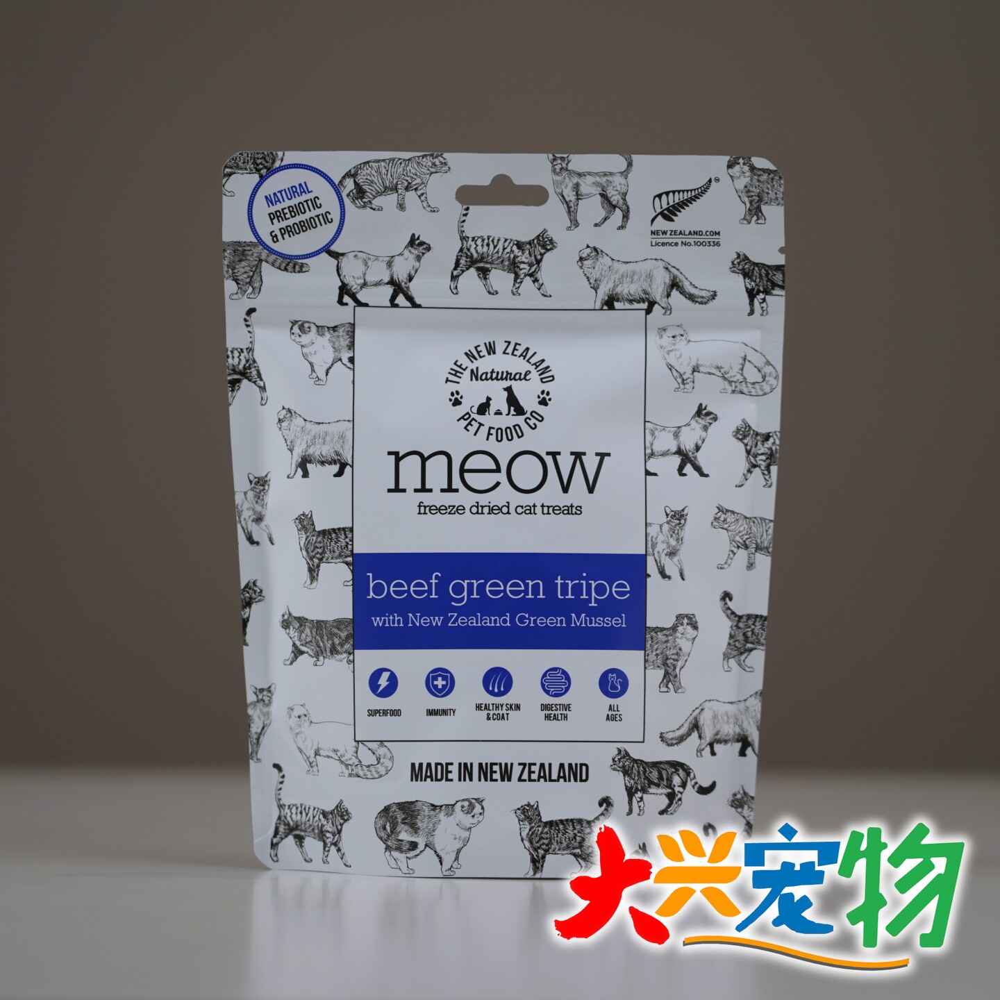 新西兰 MEOW沃夫妙 银蕨认证●天然绿唇贻贝 奖励冻干猫零食 1袋