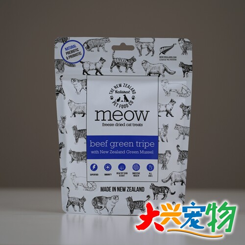 新西兰 MEOW沃夫妙 银蕨认证●天然绿唇贻贝 奖励冻干猫零食 1袋