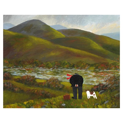 加里邦特装饰画挂画 南山 Bunt 英式乡村风景人物客厅餐厅横款画