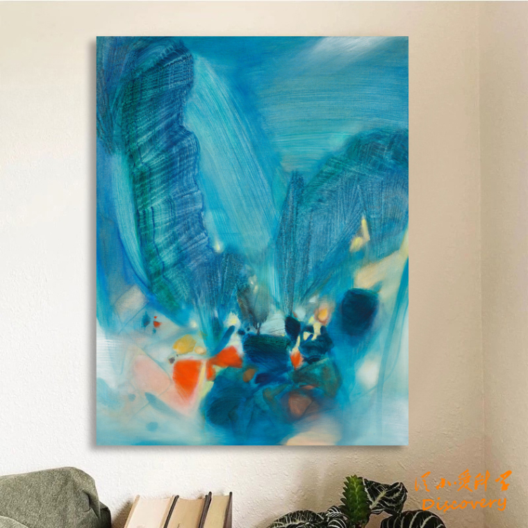 天地之间 当代艺术变奏色彩抽象画客厅装饰画玄关挂画简约无框画