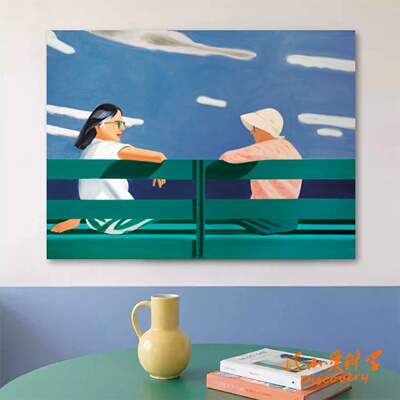 卡茨装饰画挂画 艾达和路易丝 Katz 北欧风波普艺术人物画 横款