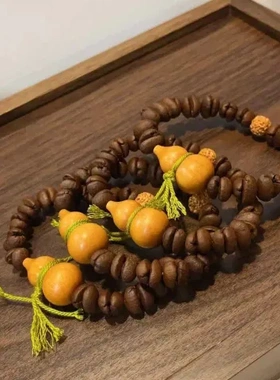 手链饰品时尚时尚芭比搭配手串檀高端葫芦佛珠可文玩咖啡豆