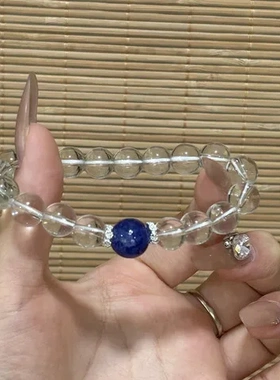 新款透明闺蜜手串手链白水晶海蓝宝白水晶情侣2025年