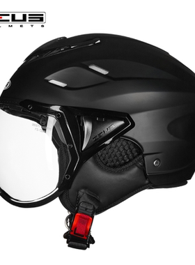 zeus瑞狮头盔男夏季摩托车复古透气个性半盔女电动车均码通用