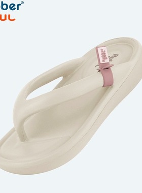 泰国原装进口RUBBER SOUL夏季女士网红人字拖防滑防水沙滩休闲鞋