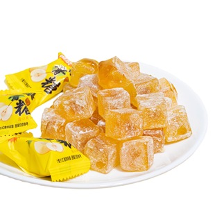 纯手工爆浆梨膏糖雪梨植物胶型糖果纯素食寺院食品